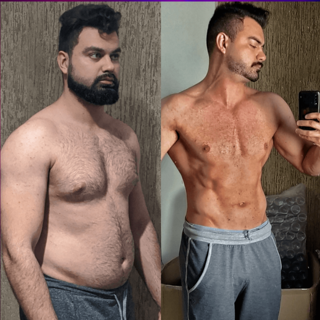 Antes e depois após a alimentação ancestral